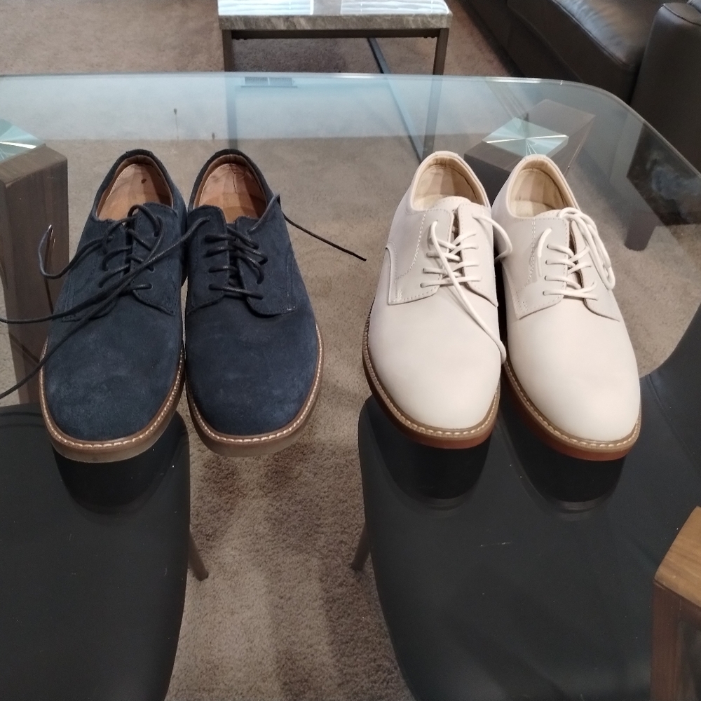 2 pairs of GH Bass suede oxfords
